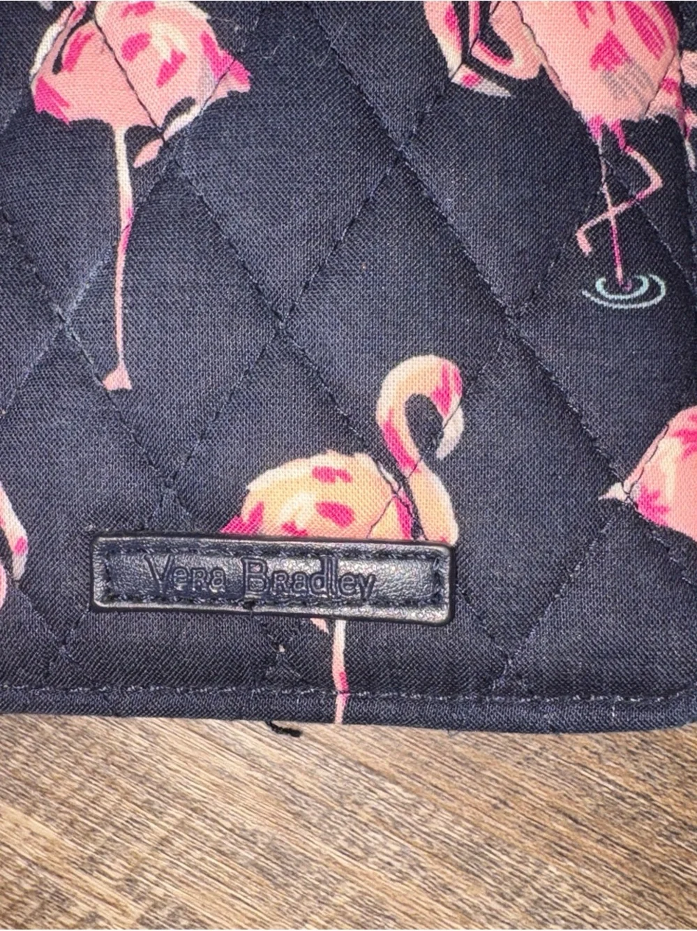 Vera Bradley Quilted Flamingo Sunglasses Sleeve in Navy & Pink